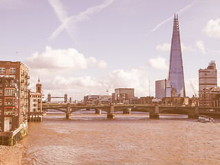 Image showing River Thames in London vintage