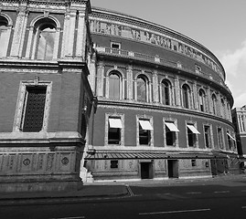 Image showing Black and white Royal Albert Hall in London