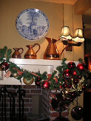 Image showing christmas mantlepiece