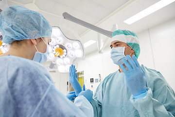 Image showing surgeons in operating room at hospital