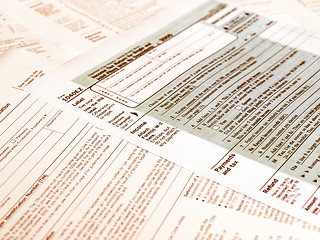 Image showing  Tax forms vintage