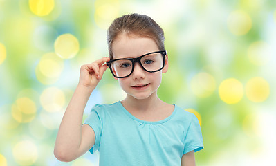 Image showing happy little girl in eyeglasses