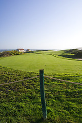 Image showing Golf course next to the ocean