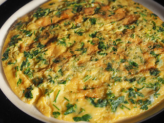 Image showing Parsley cilantro omelette