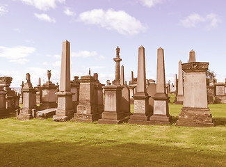 Image showing Glasgow necropolis vintage