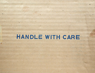Image showing Handle with care