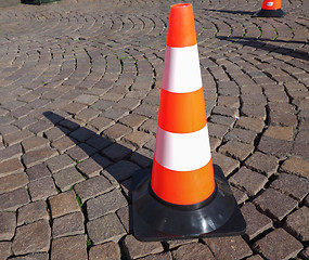 Image showing Traffic cone sign