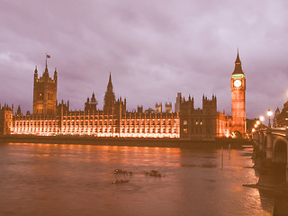 Image showing Big Ben vintage