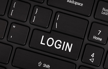 Image showing Black login button