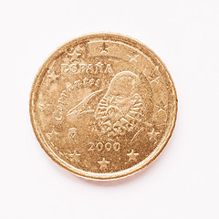 Image showing  Spanish 50 cent coin vintage