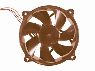 Image showing  PC fan isolated vintage