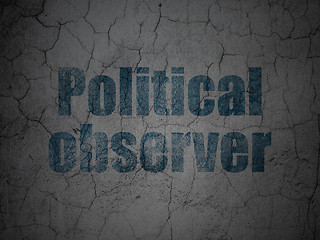 Image showing Politics concept: Political Observer on grunge wall background
