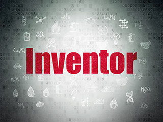 Image showing Science concept: Inventor on Digital Paper background