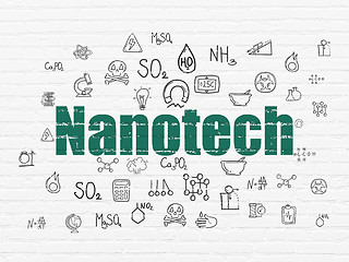 Image showing Science concept: Nanotech on wall background