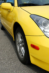 Image showing Yellow sports car