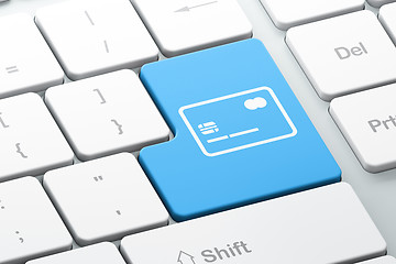 Image showing Banking concept: Credit Card on computer keyboard background