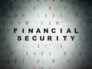 Image showing Security concept: Financial Security on Digital Paper background