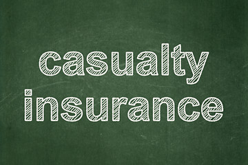 Image showing Insurance concept: Casualty Insurance on chalkboard background