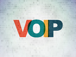 Image showing Web development concept: VOIP on Digital Paper background