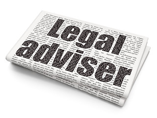 Image showing Law concept: Legal Adviser on Newspaper background