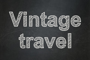 Image showing Tourism concept: Vintage Travel on chalkboard background