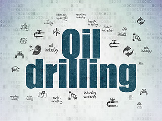 Image showing Industry concept: Oil Drilling on Digital Paper background