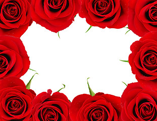 Image showing Red rose frame