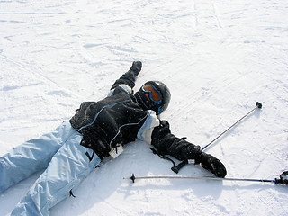 Image showing Girl ski winter