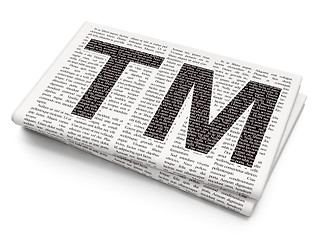 Image showing Law concept: Trademark on Newspaper background