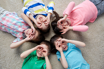 Image showing happy children making faces and having fun