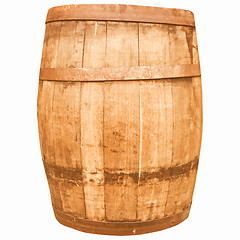 Image showing Retro looking Wine or beer barrel cask