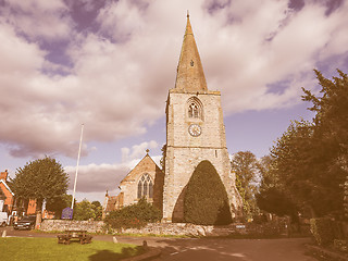 Image showing St Mary Magdalene church in Tanworth in Arden vintage