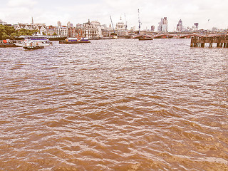 Image showing River Thames in London vintage