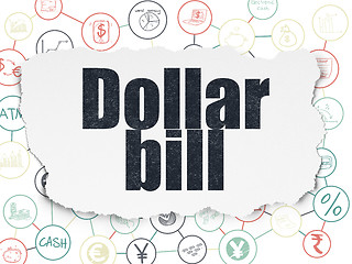 Image showing Currency concept: Dollar Bill on Torn Paper background