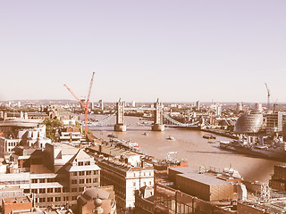 Image showing Tower Bridge London vintage