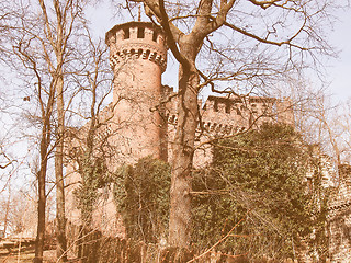 Image showing Castello Medievale, Turin, Italy vintage