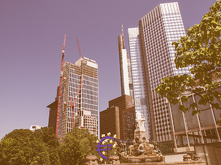 Image showing European Central Bank in Frankfurt vintage