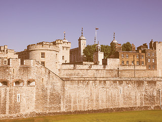 Image showing Retro looking Tower of London