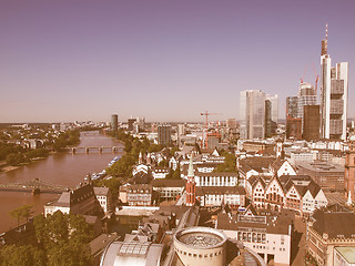 Image showing Aerial view of Frankfurt vintage