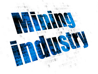 Image showing Manufacuring concept: Mining Industry on Digital background