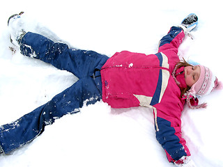 Image showing Winter snow angel