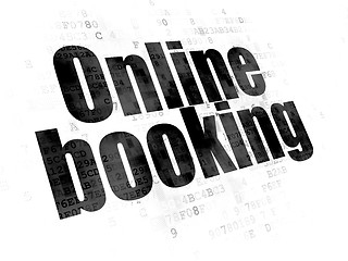 Image showing Vacation concept: Online Booking on Digital background