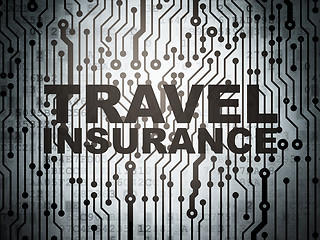 Image showing Insurance concept: circuit board with Travel Insurance