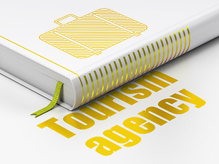 Image showing Tourism concept: book Bag, Tourism Agency on white background