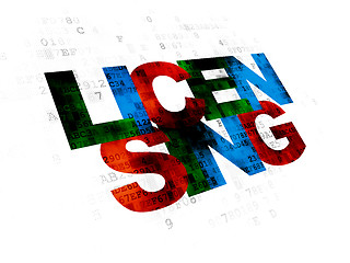 Image showing Law concept: Licensing on Digital background