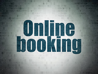 Image showing Tourism concept: Online Booking on Digital Paper background