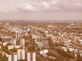 Image showing Berlin aerial view vintage