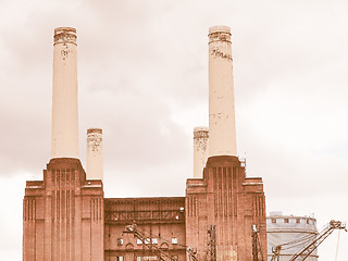 Image showing Battersea Powerstation London vintage