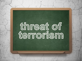 Image showing Politics concept: Threat Of Terrorism on chalkboard background