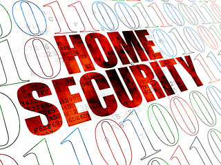 Image showing Protection concept: Home Security on Digital background